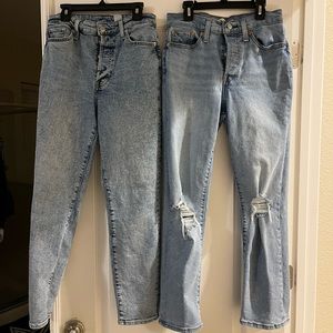 H&M and Levi's wedgie jeans